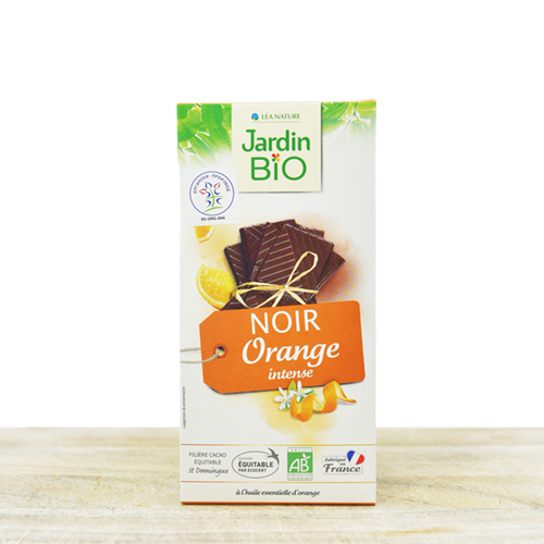 Organic black chocolate with orange 100g