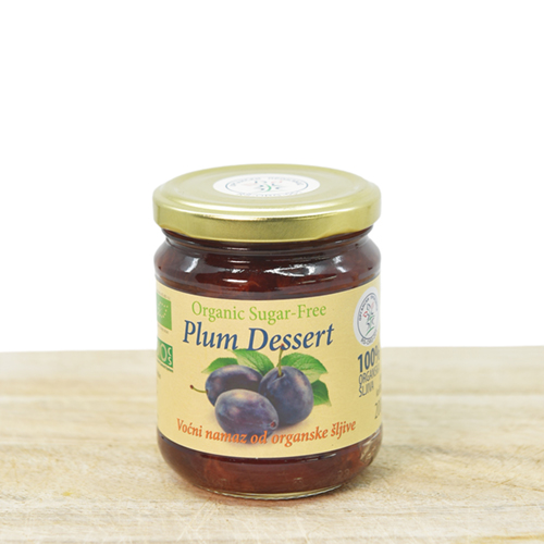 Organic sugar free plum jam 200g