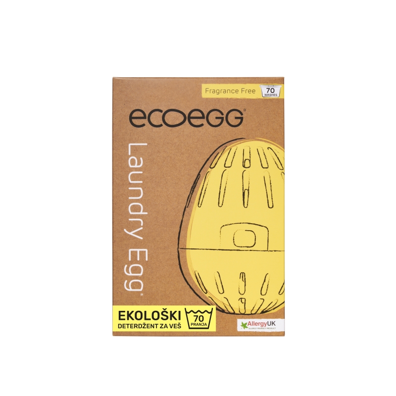 ECOEGG Natural, environmentally friendly, hipoalergenic laundry detergent (Fragrance Free - for 70 washes) 