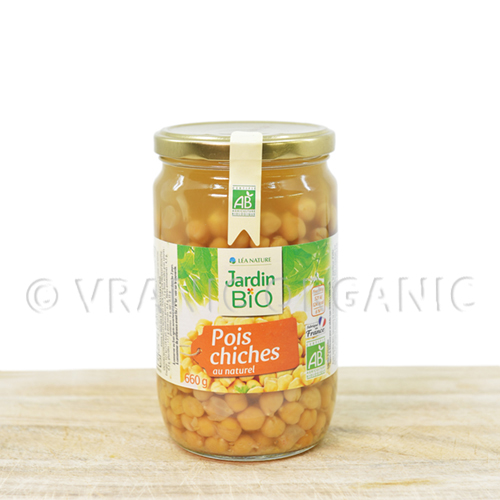 Organic chickpeas in own juice 660g