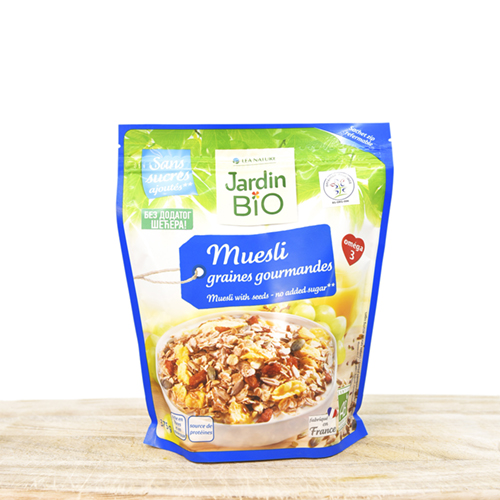 Muesli with seeds & raisins 375g (no sugar added)