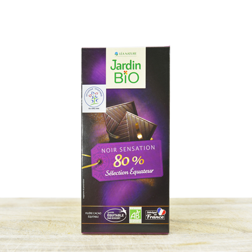 Organic black chocolate 80% cocoa 100g