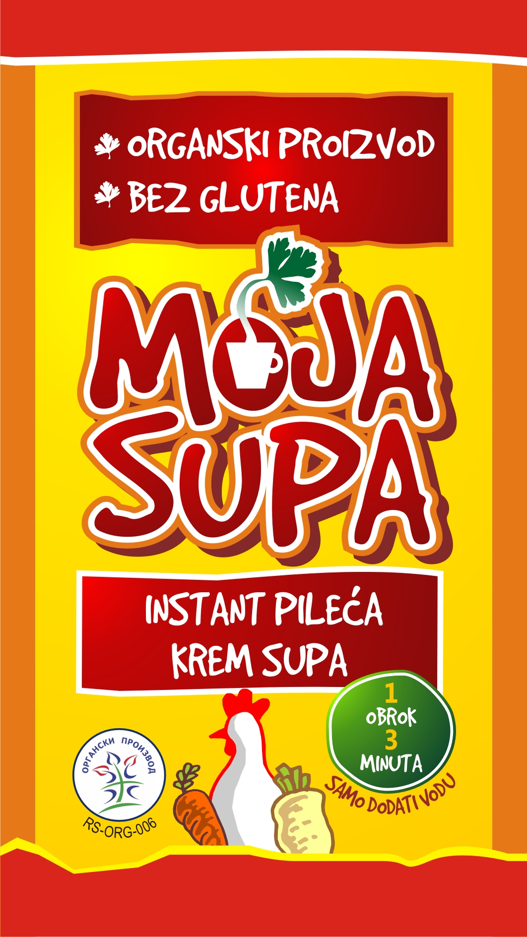 Organska instant pileća supa 20g