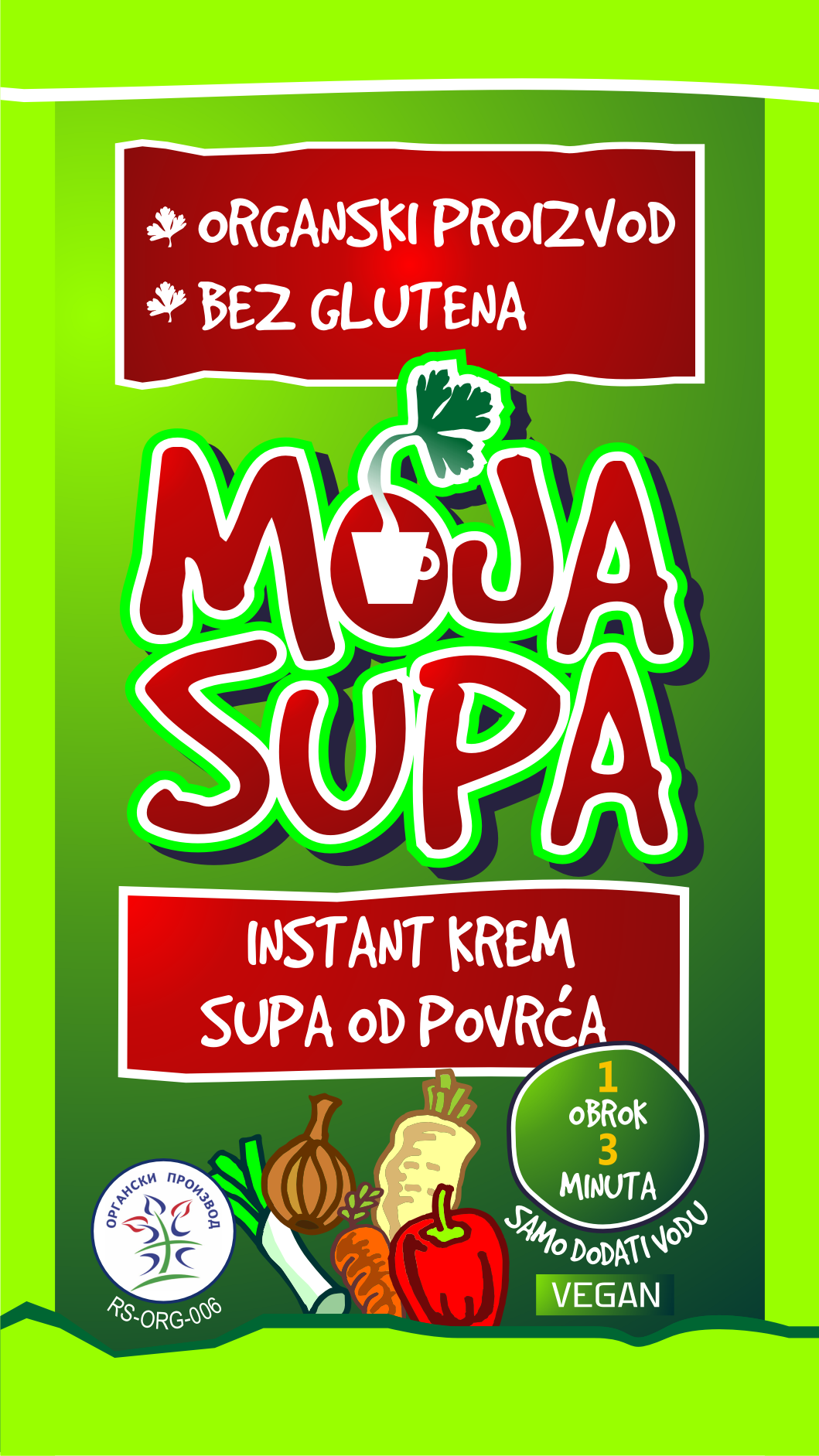 Organska instant supa od povrća 20g