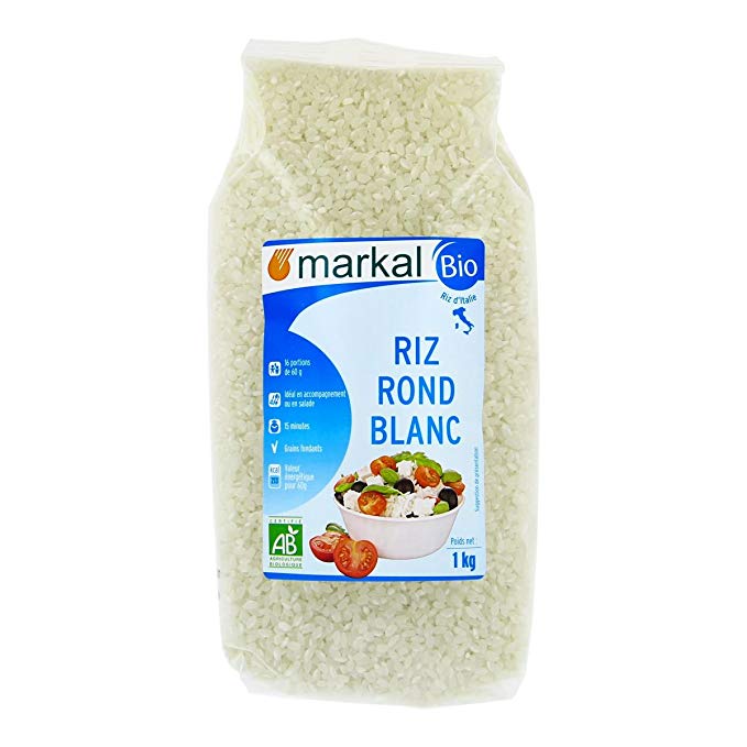 Organic white rice (pack 1kg)