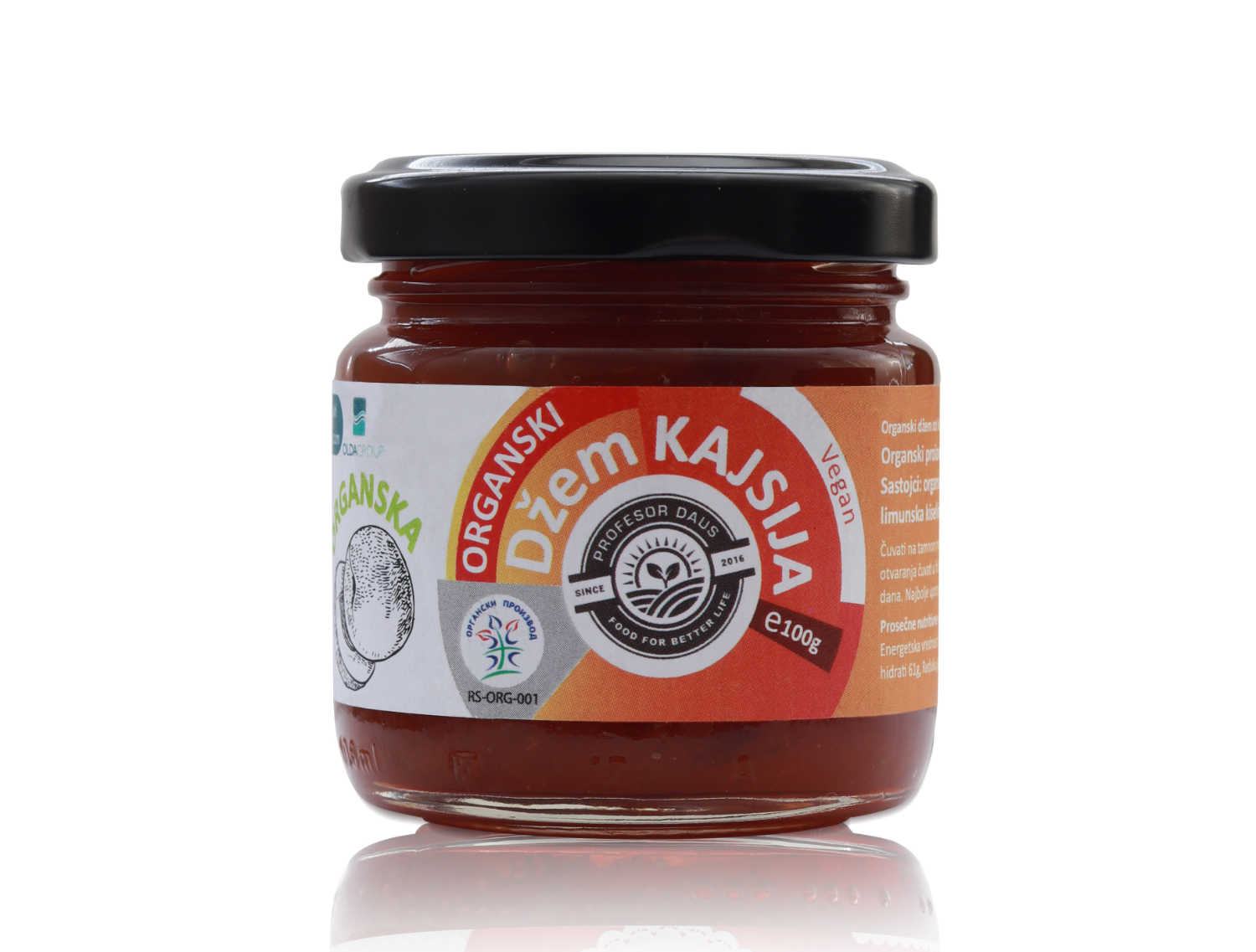 Organic Appricot Jam 100g