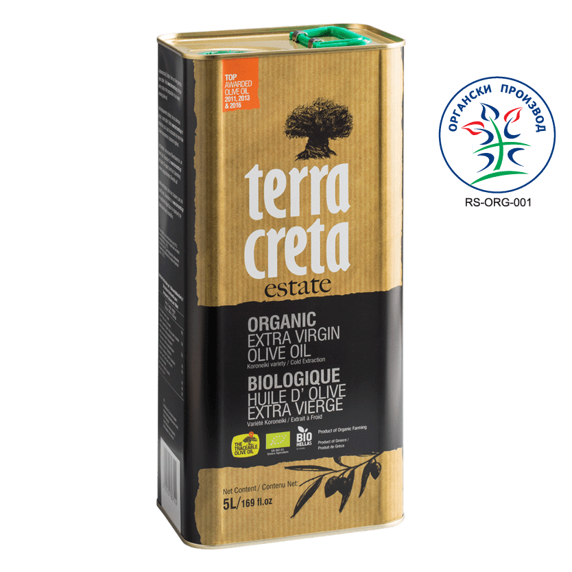 Terra Creta organic cold pressed olive oil (can 5 lit) :: VRANIĆ