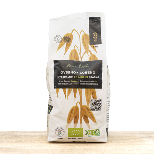 Organic Whole Grain Oat Flour (pack 1kilo)