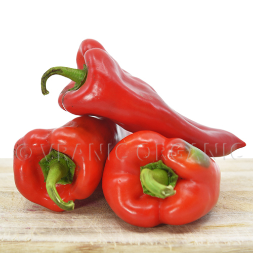 Fresh Organic Sweet Red Peppers (pack 400g)