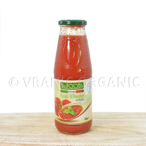 organic tomato sauce with basil 680g