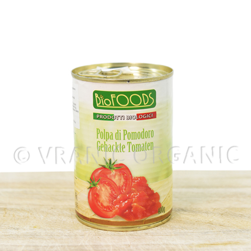 Organic sliced tomato in a can 400g
