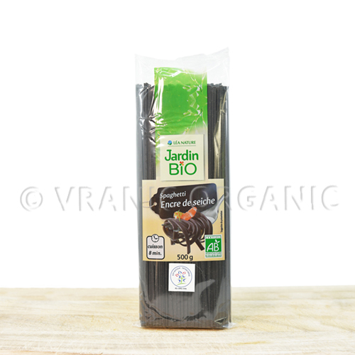 Organic spaghetti with wheat & cuttlefish ink 500g