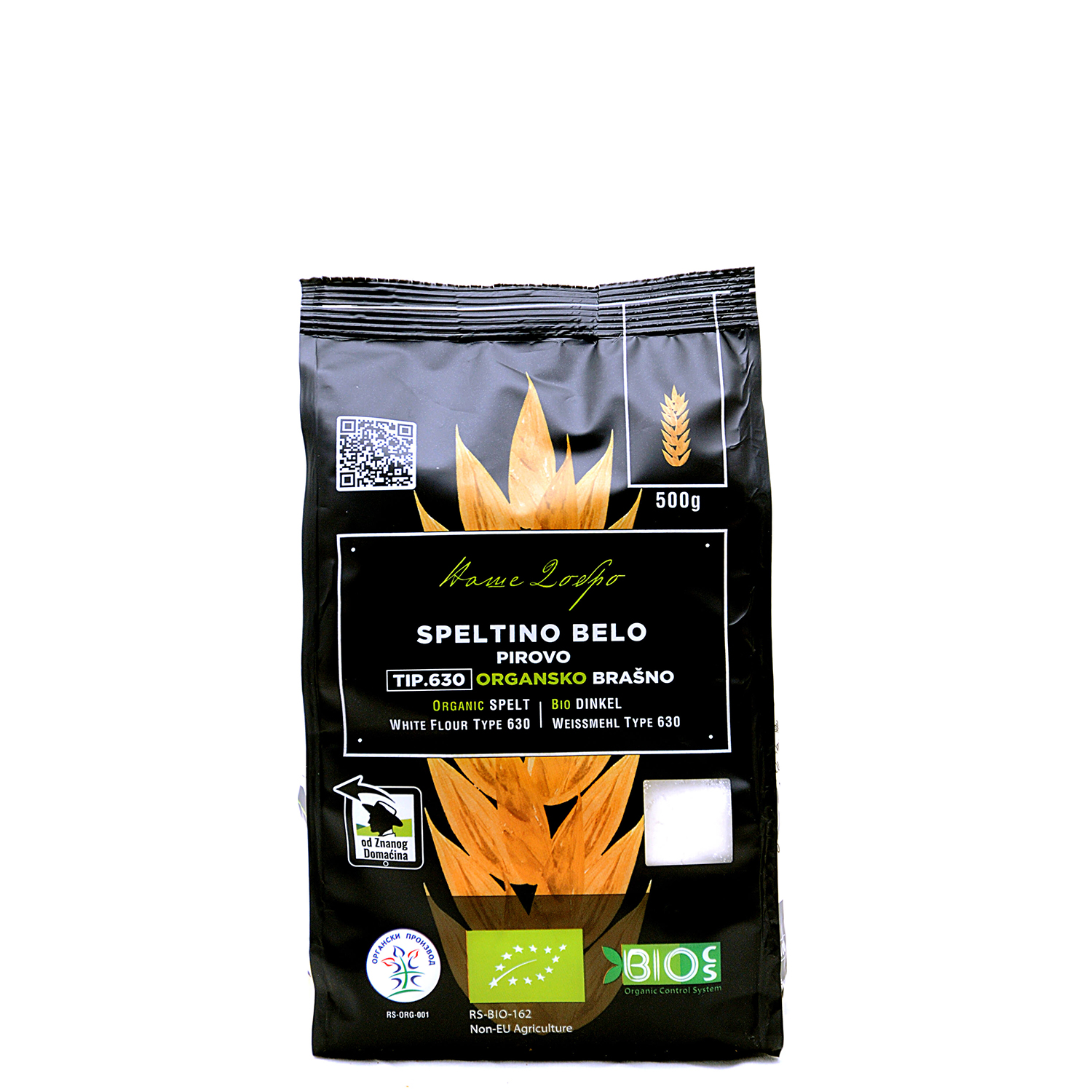 Organic Spelte White Flour tipe 630 (pack 500g)