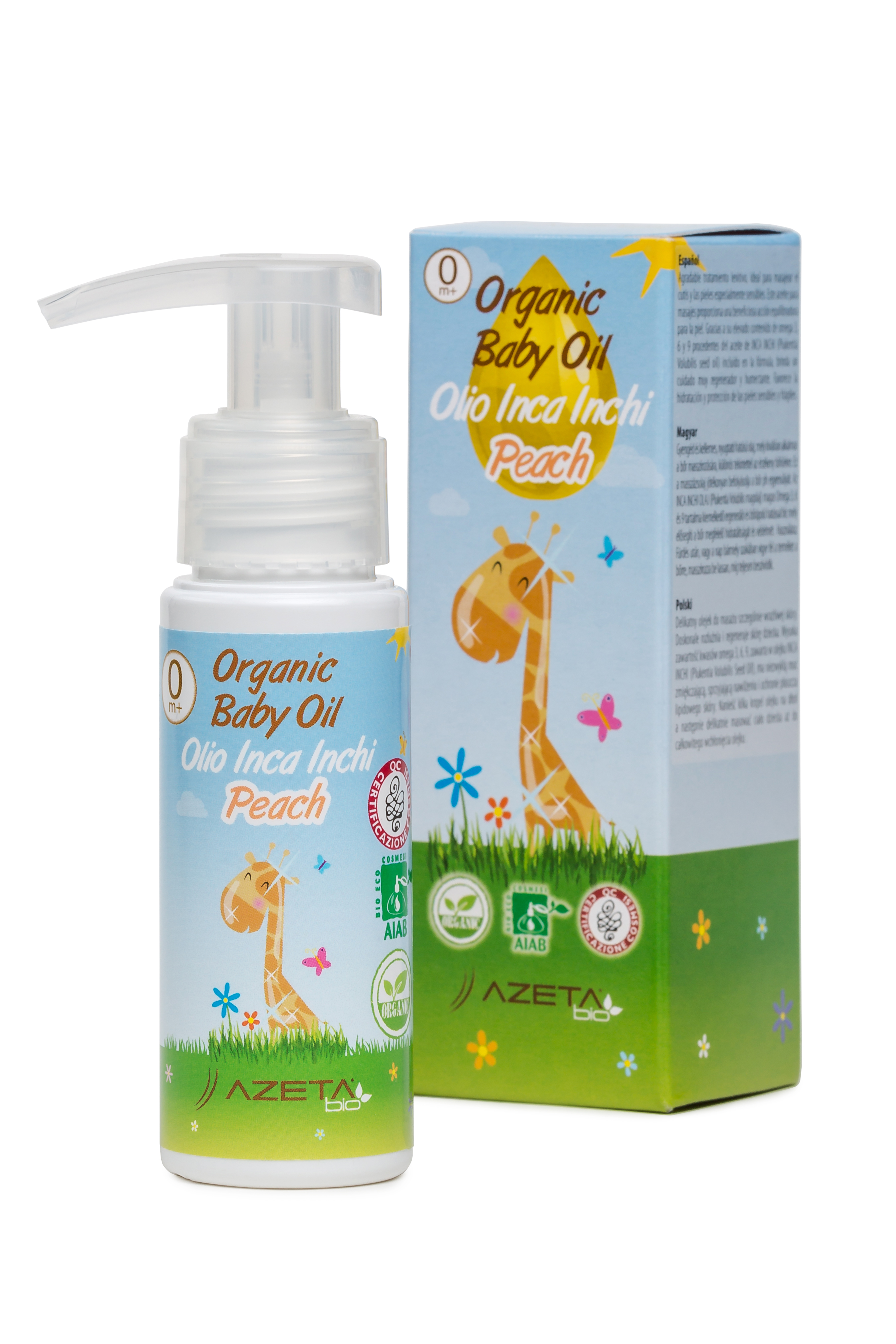 Organic Baby oil peach 50ml