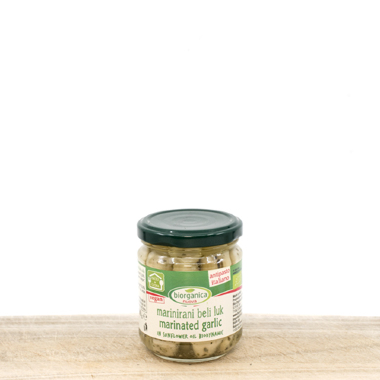 Marinated Organic Garlic in Sunflower Oil 190g